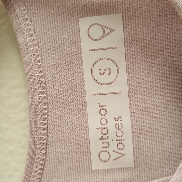 Outdoor Voices light pink sports bra racerback longline high neck small - Picture 3 of 6